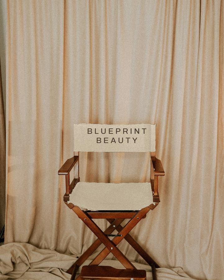 The chair, and the blueprint.