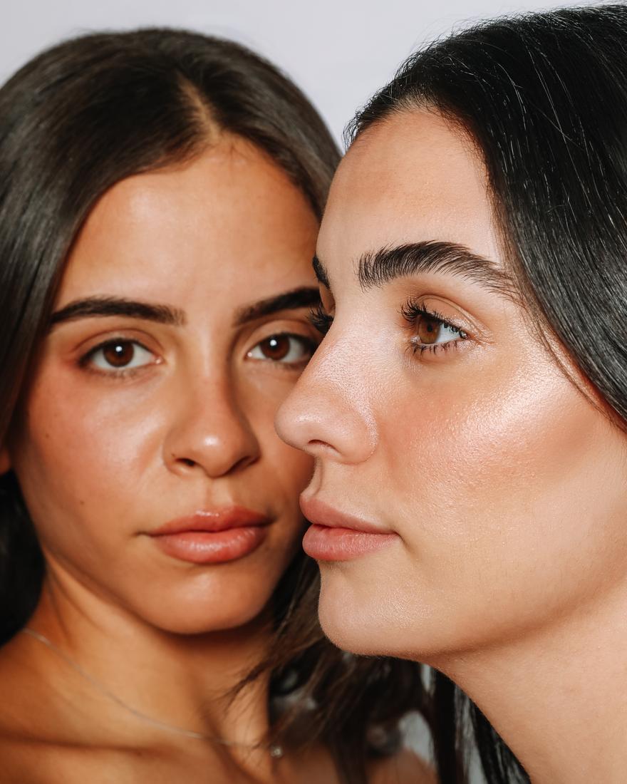 Two clients, brows unretouched.